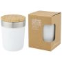 Copo térmico de 330 ml de cobre isolado a vácuo em aço inoxidável com tampa de bambu
