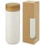 Tasse isotherme en céramique de 300 ml avec couvercle en bambou 