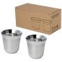 Ensemble de tasses à café expresso en acier inoxydable certifié RCS 80 ml 