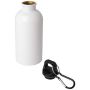 Gourde en acier inoxydable à simple paroi de 400 ml certifiée RCS avec mousqueton 