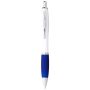Stylo bille blanc avec prise colorée 