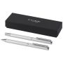 Ensemble cadeau de stylo-bille et roller en aluminium recyclé 
