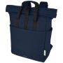 Sac à dos pour ordinateur portable GRS avec dessus roulé en toile recyclée 15