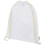 Sac de 5 L avec cordons en matériau de production biologique et OCS de 140 g/m²