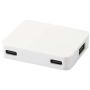 Hub USB à 4 ports avec sortie USB-A et Type-C et double entrée - fabriqué en plastique recyclé 