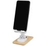 Support de téléphone pliable pour bureau en plastique recyclé avec détails en bambou 
