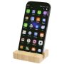 Support de téléphone portable en plastique recyclé avec détails en bambou