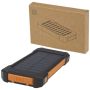 Batterie externe solaire robuste en plastique recyclé de 5 000 mAh et 10 W avec lampe torche intégrée 
