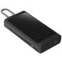 Batterie externe solaire de 10 000 mAh et 15 W avec lumière 
