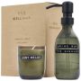 Ensemble de porte-savons et bougies parfumées Wellmark Discovery de 200 ml et 150 g - parfum ambre foncé