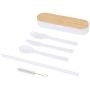 Coffret de couverts avec couvercle en bambou 