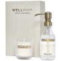 Distributeur de savon pour les mains de 250 ml et set de bougies parfumées de 150 g « Wellmark Discovery »