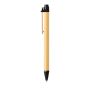 Stylo à bille en carton recyclé, avec clip en bois