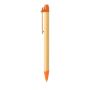 Stylo à bille en carton recyclé, avec clip en bois