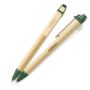 Stylo à bille en carton recyclé, avec clip en bois