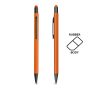 Stylo à bille en aluminium, avec finition en caoutchouc et fonction tactile