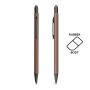 Stylo à bille en aluminium, avec finition en caoutchouc et fonction tactile