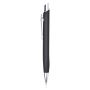 Stylo-bille métallique Chrome, avec finition en caoutchouc
