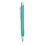 Stylo-bille métallique Chrome, avec finition en caoutchouc
