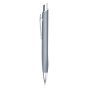 Stylo-bille métallique Chrome, avec finition en caoutchouc