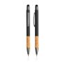 Merge Stylo à bille en aluminium et liège avec finition en caoutchouc et fonction tactile