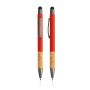 Merge Stylo à bille en aluminium et liège avec finition en caoutchouc et fonction tactile
