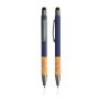 Merge Stylo à bille en aluminium et liège avec finition en caoutchouc et fonction tactile