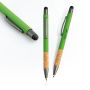 Merge Stylo à bille en aluminium et liège avec finition en caoutchouc et fonction tactile