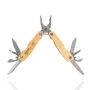 Multi Bamtool Pince multifonctions en bambou et acier inoxydable, pliable