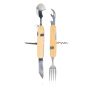 Cutleroo Ensemble de couverts en bambou, pliables