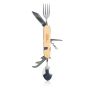 Cutleroo Ensemble de couverts en bambou, pliables