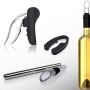 Starwine Set de vin en acier inoxydable, avec tire-bouchon, rafraîchisseur et coupe-capsule
