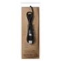 Câble de chargement 40 W à logo lumineux 5 en 1 en RPET avec boîte ronde en bois 