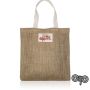 ZigJute Sac en jute avec poignées 100% coton