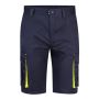 VL HEMERA Bermuda stretch bicolore multipoches (240g/m²), en coton (46 %), EME (38 %) et polyester (16 %).