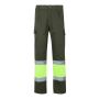 VL ATHENA Pantalon bicolore en sergé (210g/m²), doublé, multipoches, en coton (20%) et polyester (80%).