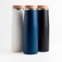 Bambottle Bouteille isotherme 550 ml, avec bouchon en bambou