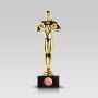 Harmon Trophée statuette dorée, avec base en marbre