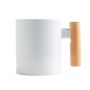 Mugoo Tasse en céramique pour sublimation avec anse en bois