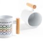 Mugoo Tasse en céramique pour sublimation avec anse en bois