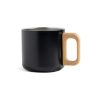 Neosteel Tasse en acier inoxydable 350ml à double paroi, poignée en bois