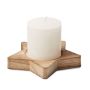 Bougie avec base en bois
