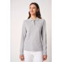 Polo piqué manches longues femme