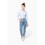 Chemise femme en popeline à manches longues