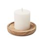 Bougie avec base en bois