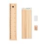 Set de 12 crayons avec étui en bois