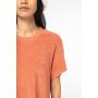Robe éco-responsable en maille turque à épaules tombantes pour femme