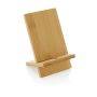Support pour téléphone en bambou dans une boîte kraft