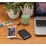 Powerbank de poche 5 000 mAh avec câbles intégrés