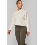 Sweat-shirt « crop » à capuche pour femme